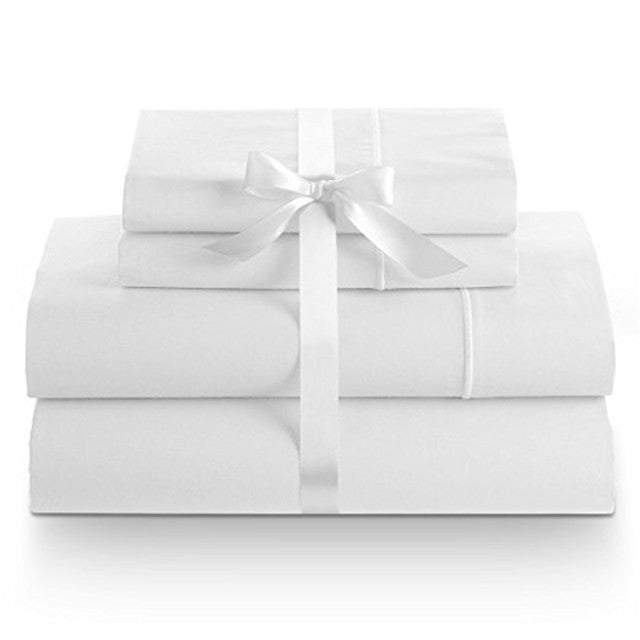 Linen 1500TC Cotton Rich Sheet Set - Queen Size White