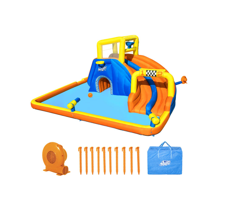Inflatable Kids Splash Course Water Slide Jumping Castle Pool Playground