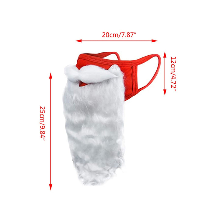 Dustproof Cotton Christmas Santa Claus Beard Mask Funny Dress Up Ornament