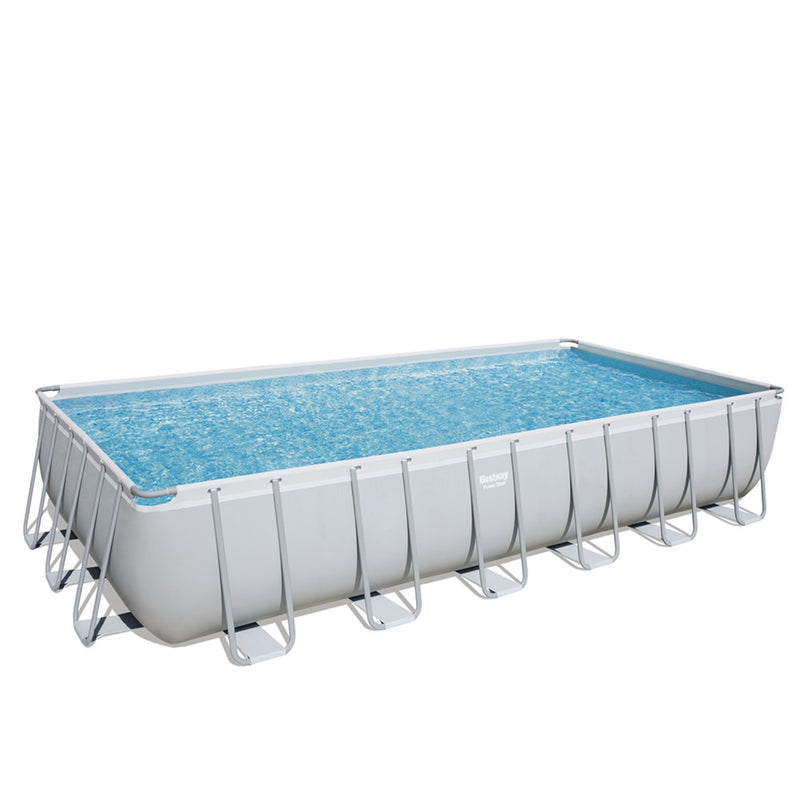 Bestway Power Steel Rectangular Frame Above Ground Swimming Pool with Pool Filter - 7M