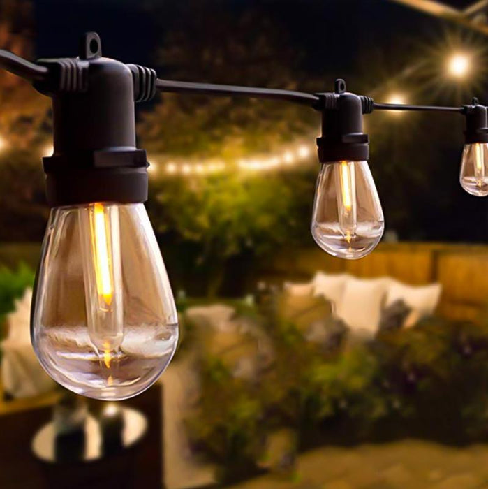 32m LED Festoon String Lights 30 Bulbs Kits Wedding Party Christmas S14