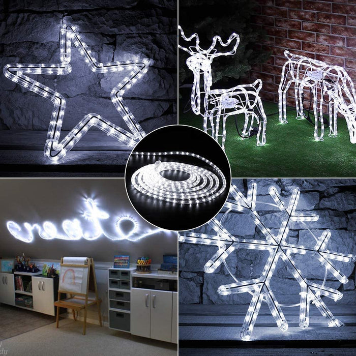 50M Christmas Rope Lights 1200 LED Cold White