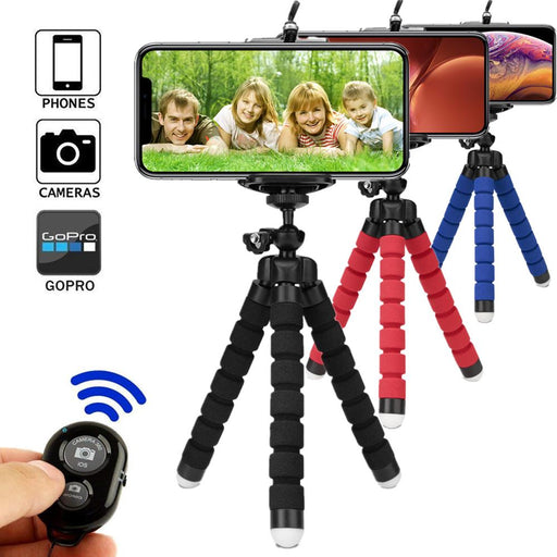 Bostin Life Remote Control Flexible Mobile Phone Holder Tripod Octopus Bracket For Cell And Camera