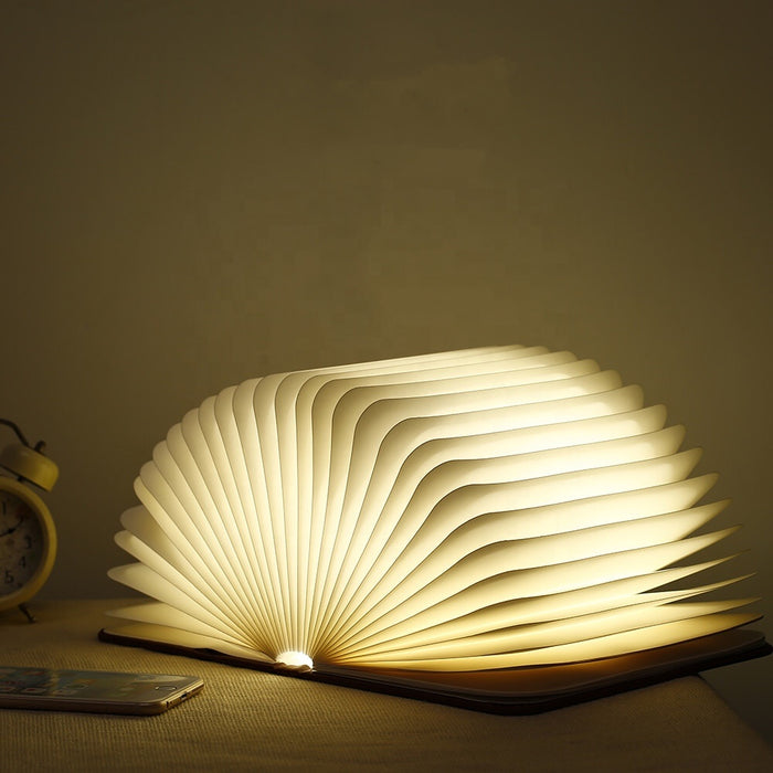 Creative Foldable LED USB Rechargeable 3 Colours 3D Book Night Light