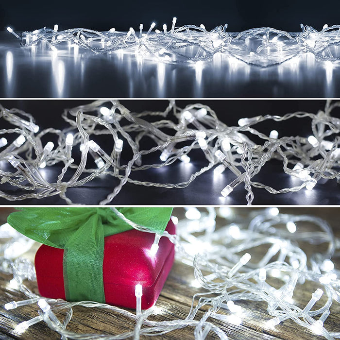 600 LED 6X3M Christmas Curtain String Fairy Lights Cold White