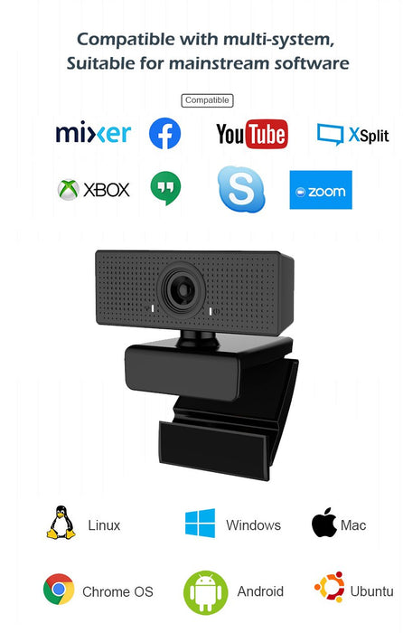 Bostin Life C60 Hd 1080P Laptop Or Desktop Video Conferencing Webcam With Built-In Microphone