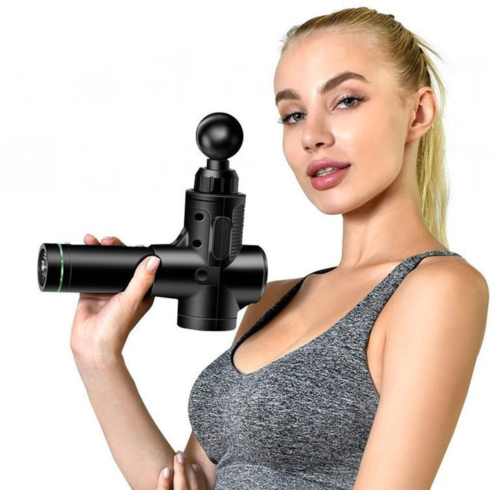 Bostin Life Lcd Display 4 Massage Head Gun For Deep Tissue Muscle Recovery With Portable Case