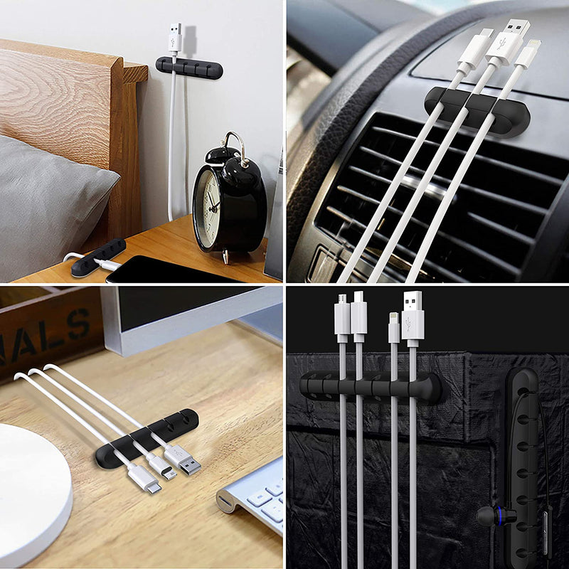Bostin Life Usb Wires Cable Winder Silicone Holder And Organizer Desktop Tidy Management Clips