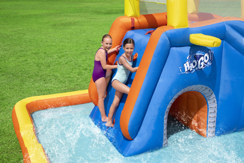Inflatable Kids Splash Course Water Slide Jumping Castle Pool Playground