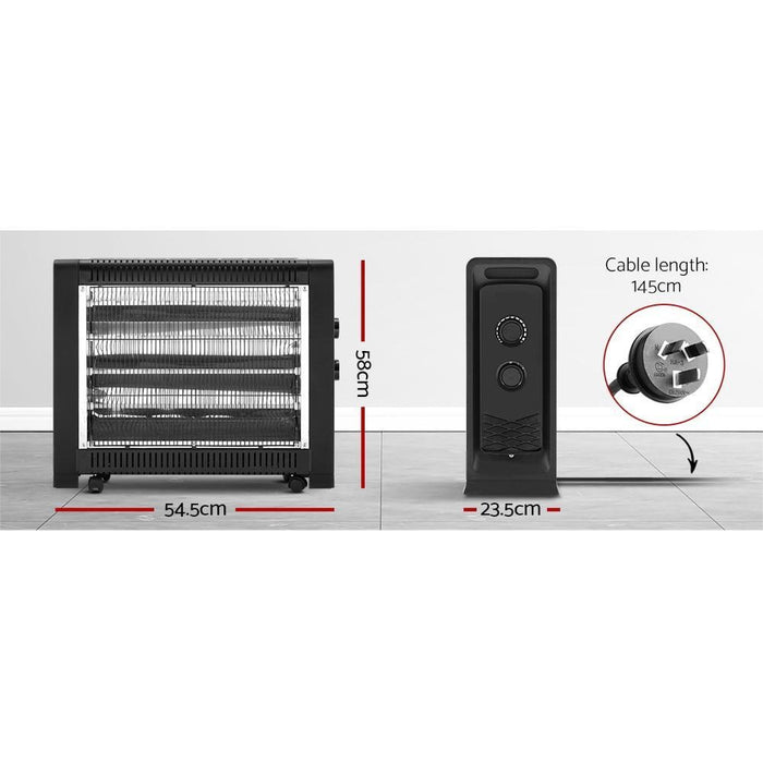 Electric 2200W Infrared Radiant Convection Portable Panel Heater