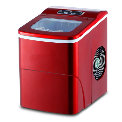 Bostin Life Portable Ice Cube Maker Machine 2L Home Bar Benchtop Easy Quick Red Dropshipzone