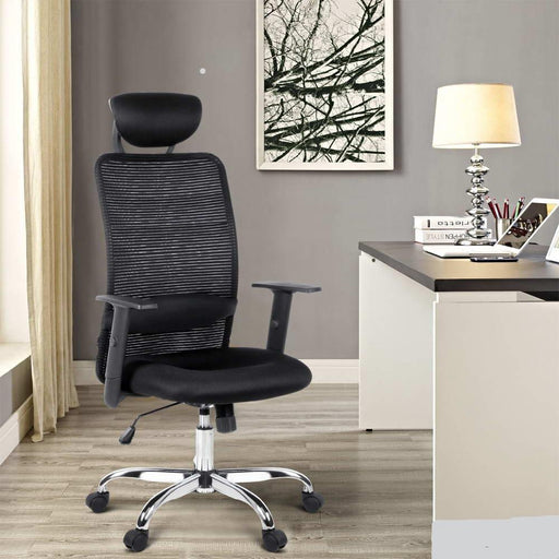 Bostin Life Mesh High Back Office Desk Chair - Black Dropshipzone