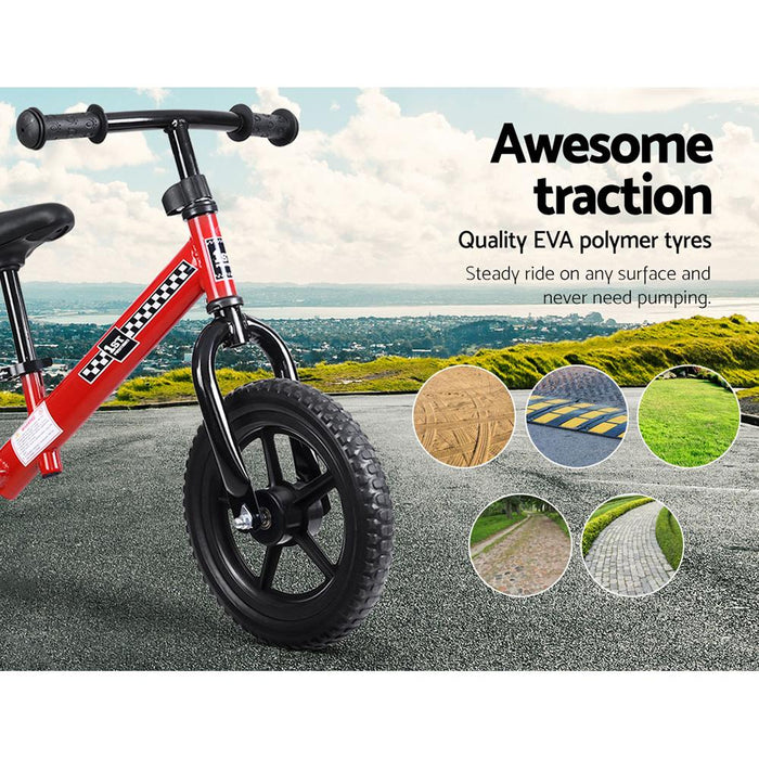 Bostin Life Kids Balance Bike Ride On Toys Push Bicycle Wheels Toddler Baby 12 Bikes Red & >