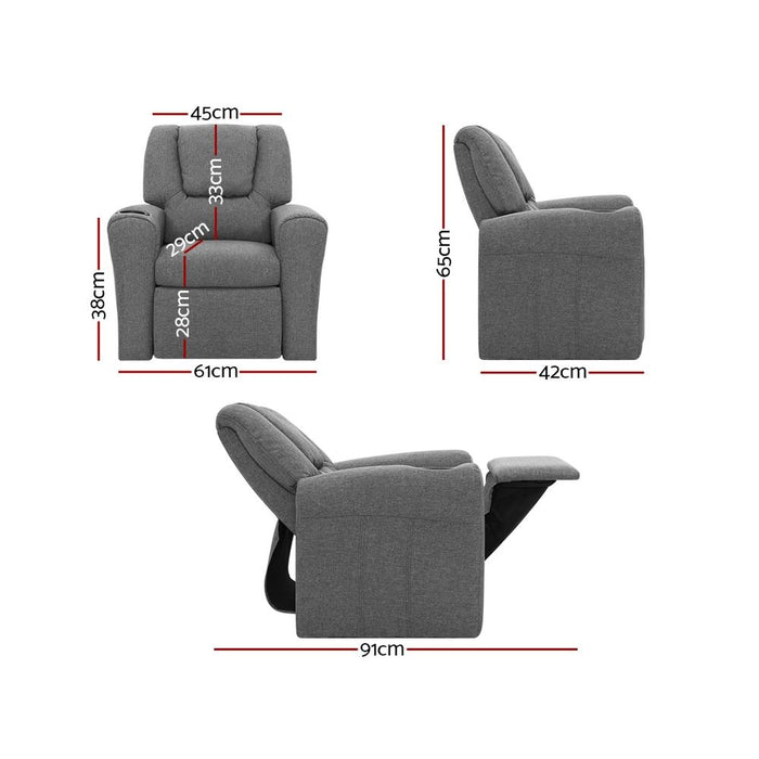 Luxury Kids Recliner Sofa Children Lounge Chair Couch Fabric Armchair Gy Baby & > Furniture