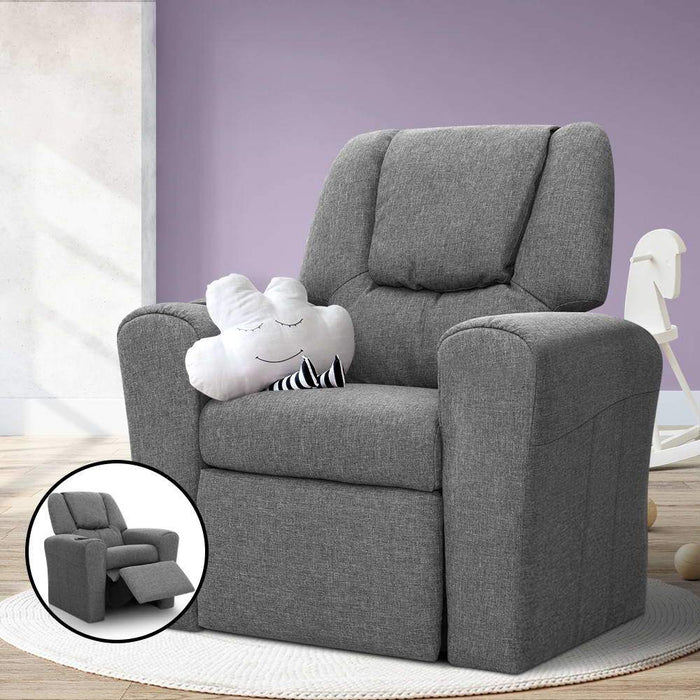 Luxury Kids Recliner Sofa Children Lounge Chair Couch Fabric Armchair Gy Baby & > Furniture