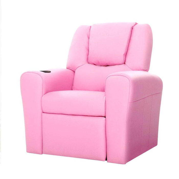 Luxury Kids Recliner Sofa Children Lounge Chair Couch Pu Armchair Pink Baby & > Furniture