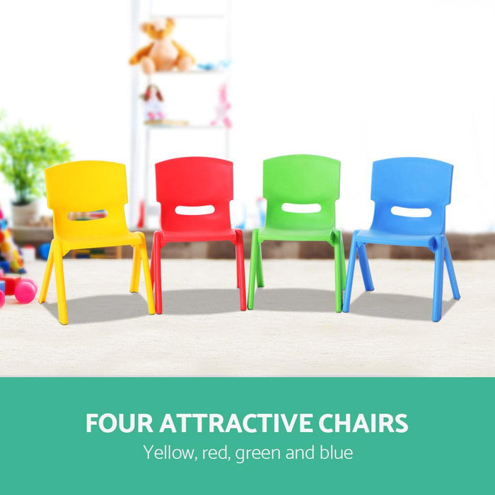 Bostin Life Keezi Set Of 4 Kids Colourful Play Chairs Baby & > Furniture