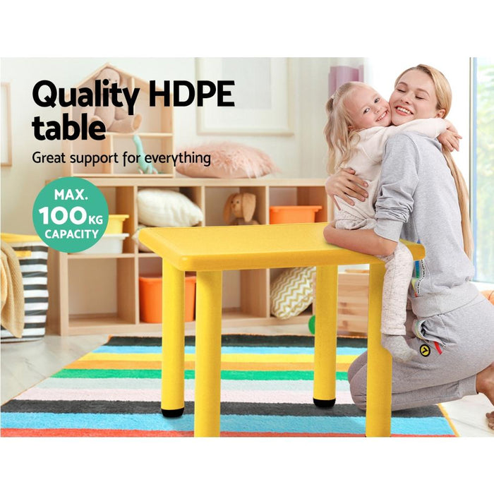 Bostin Life Keezi Kids Table Study Desk Children Furniture Plastic Yellow Baby & >