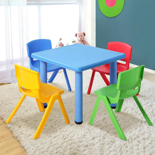 Bostin Life Keezi 5 Piece Kids Table And Chair Set - Blue Baby & > Furniture