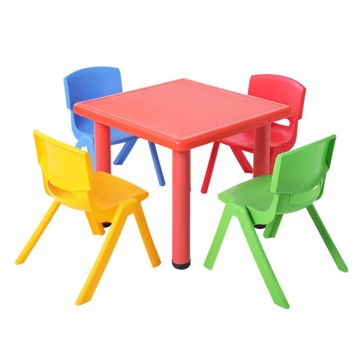 Bostin Life Keezi 5 Piece Kids Table And Chair Set - Red Baby & > Furniture