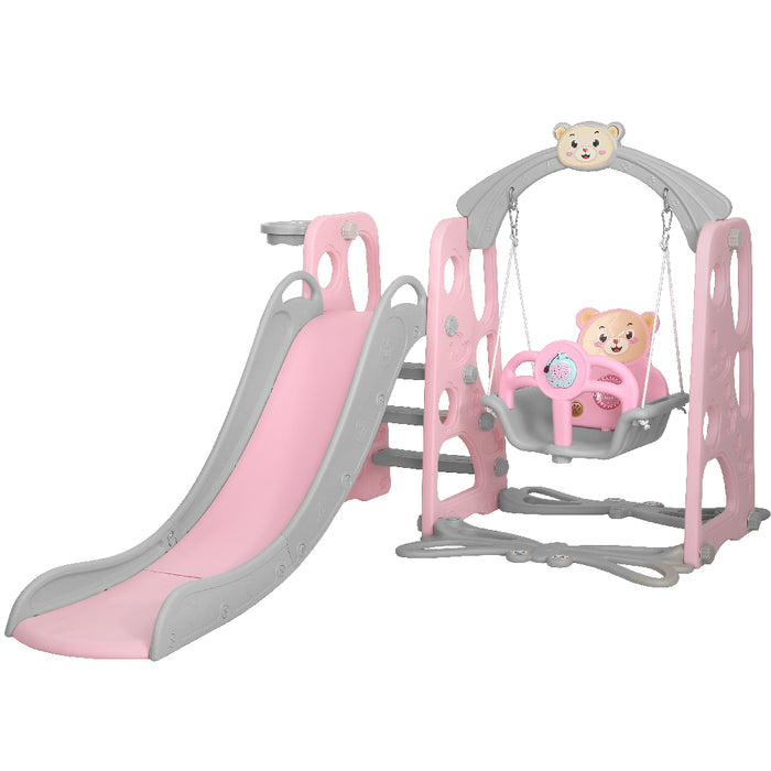Kids 4-in-1 Indoor or Outdoor Playground Set - Pink