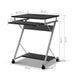 Artiss Metal Pull Out Table Desk - Black Furniture > Office