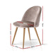 Bostin Life Set Of Two Velvet Modern Dining Chair - Light Grey Dropshipzone