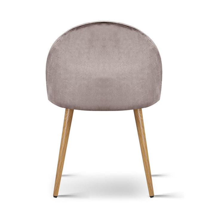 Bostin Life Set Of Two Velvet Modern Dining Chair - Light Grey Dropshipzone