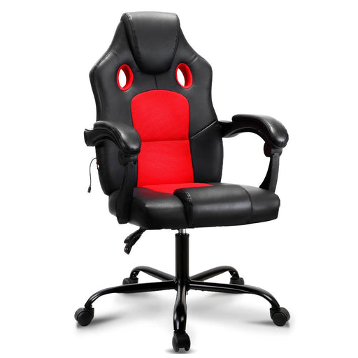 Bostin Life Artiss Massage Office Chair Gaming Computer Seat Recliner Racer Red Dropshipzone