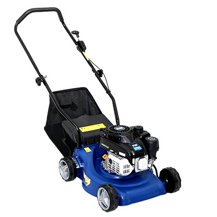 2-IN-1 17" 139cc 4 Stroke Petrol Push Lawnmower with Plastic Deck and Nylon Grass Catcher