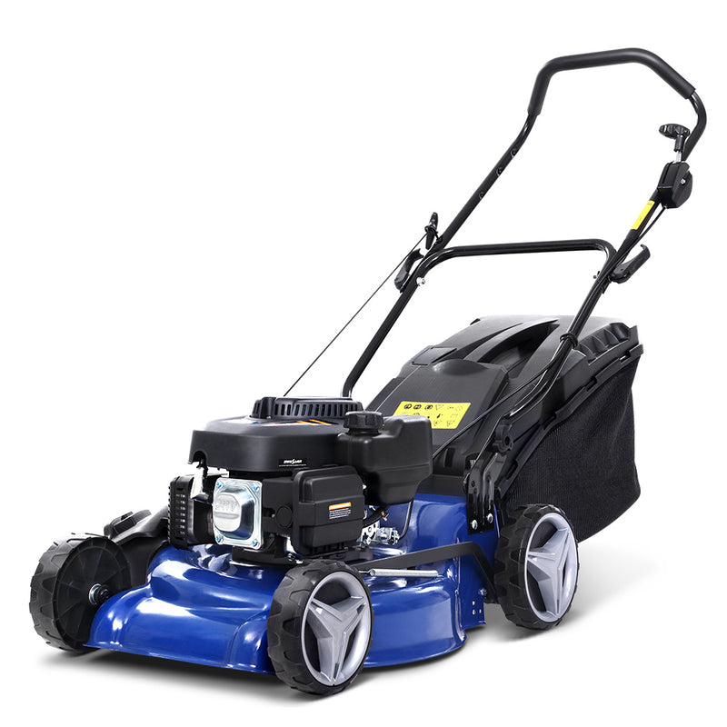 4-IN-1 19" 175cc 4 Stroke Petrol Push Lawnmower with Grass Catcher