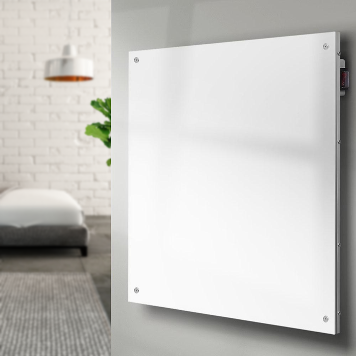 Infrared Slimline Metal Wall Mount Panel Heater - White