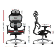 Executive Deluxe Office Mesh Chair Net High Back Home School Gaming Black Furniture >
