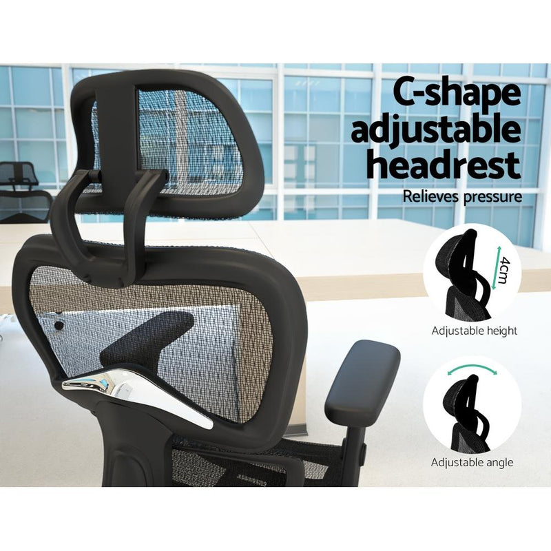 Executive Deluxe Office Mesh Chair Net High Back Home School Gaming Black Furniture >