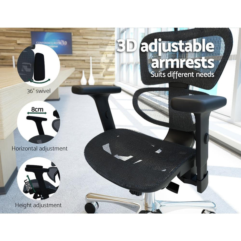 Executive Deluxe Office Mesh Chair Net High Back Home School Gaming Black Furniture >