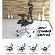 Executive Deluxe Office Mesh Chair Net High Back Home School Gaming Black Furniture >