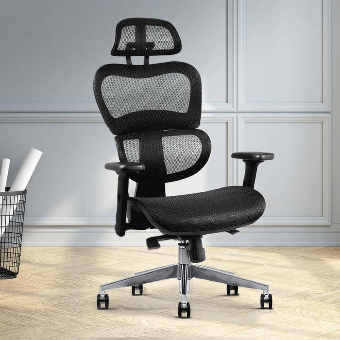 Executive Deluxe Office Mesh Chair Net High Back Home School Gaming Black Furniture >