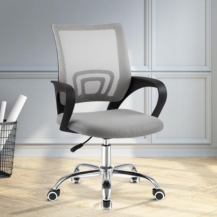 Bostin Life Artiss Office Chair Gaming Computer Mesh Chairs Executive Mid Back Grey Dropshipzone