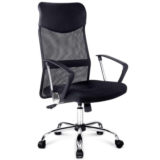 Bostin Life Pu Leather Mesh High Back Office Chair - Black Furniture >