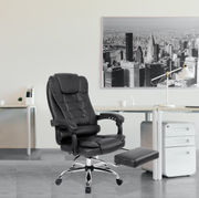 Bostin Life Pu Leather Reclining Chair With Footrest - Black Furniture > Office