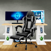 Bostin Life Racer Style Computer Gaming Office Chair - Black And Grey Furniture >