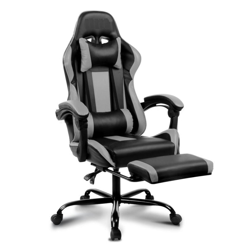 Bostin Life Racer Style Computer Gaming Office Chair - Black And Grey Furniture >