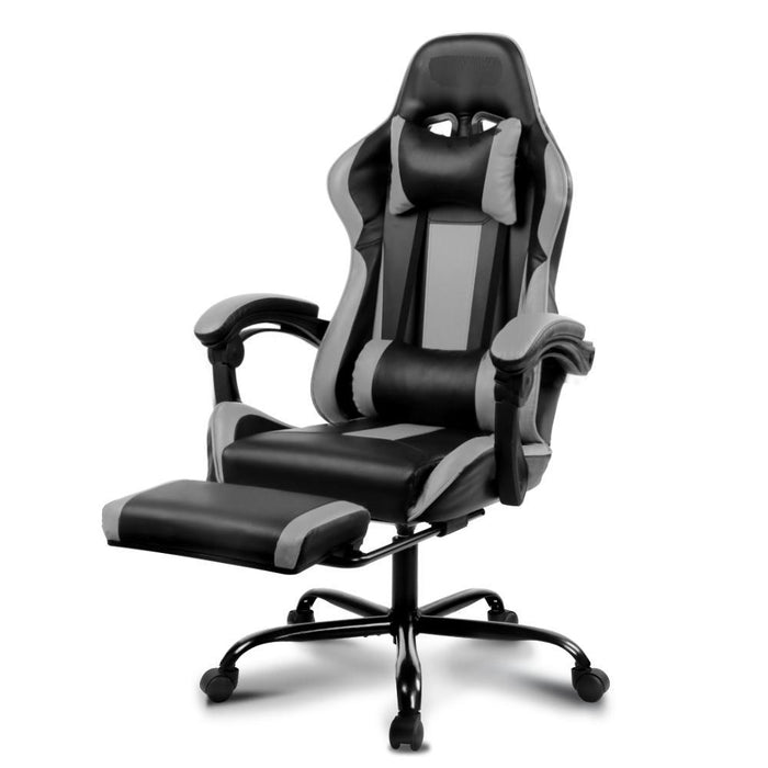 Bostin Life Racer Style Computer Gaming Office Chair - Black And Grey Furniture >