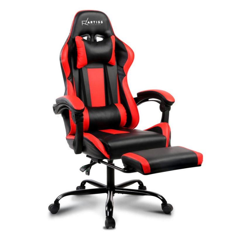 Bostin Life Racer Style Computer Gaming Office Chair - Black And Red Furniture >