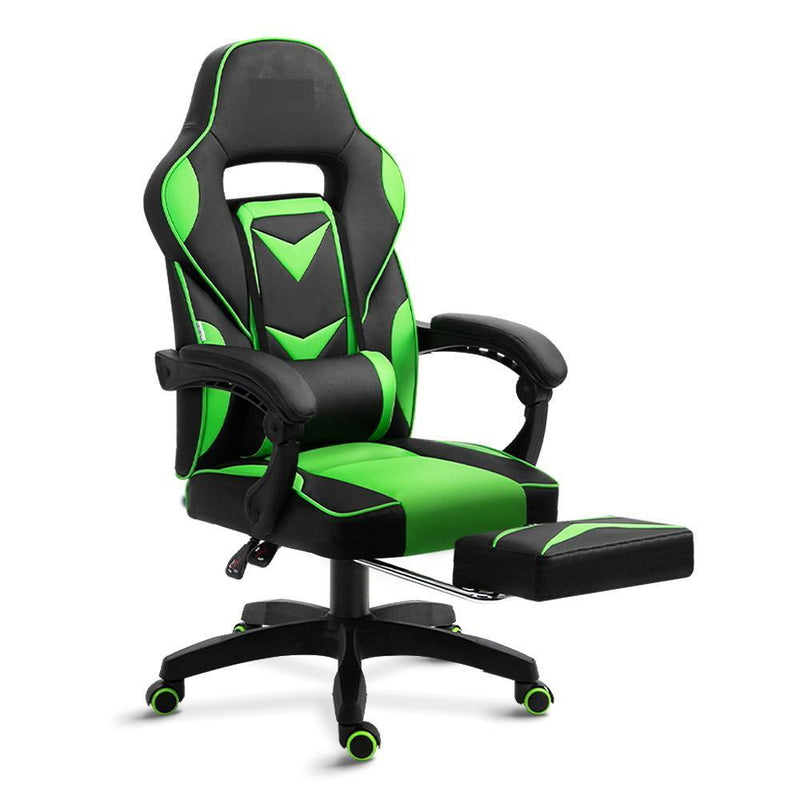 Bostin Life Racer Style Computer Gaming Office Chair - Black And Green Furniture >