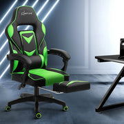 Bostin Life Racer Style Computer Gaming Office Chair - Black And Green Furniture >
