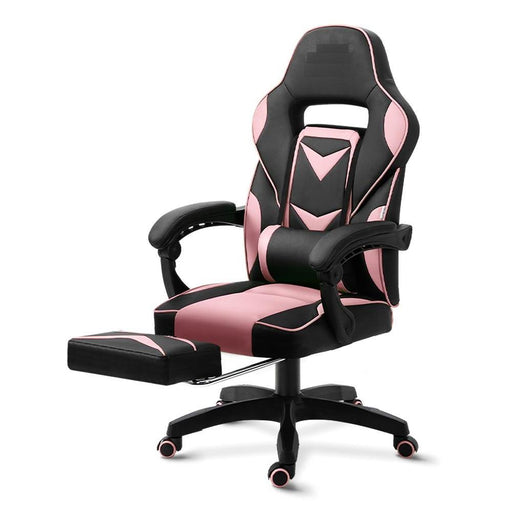 Bostin Life Racer Style Computer Gaming Office Chair - Black And Pink Furniture >