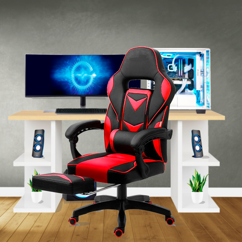 Bostin Life Racer Style Computer Gaming Office Chair - Black And Red Furniture >