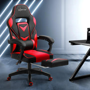 Bostin Life Racer Style Computer Gaming Office Chair - Black And Red Furniture >