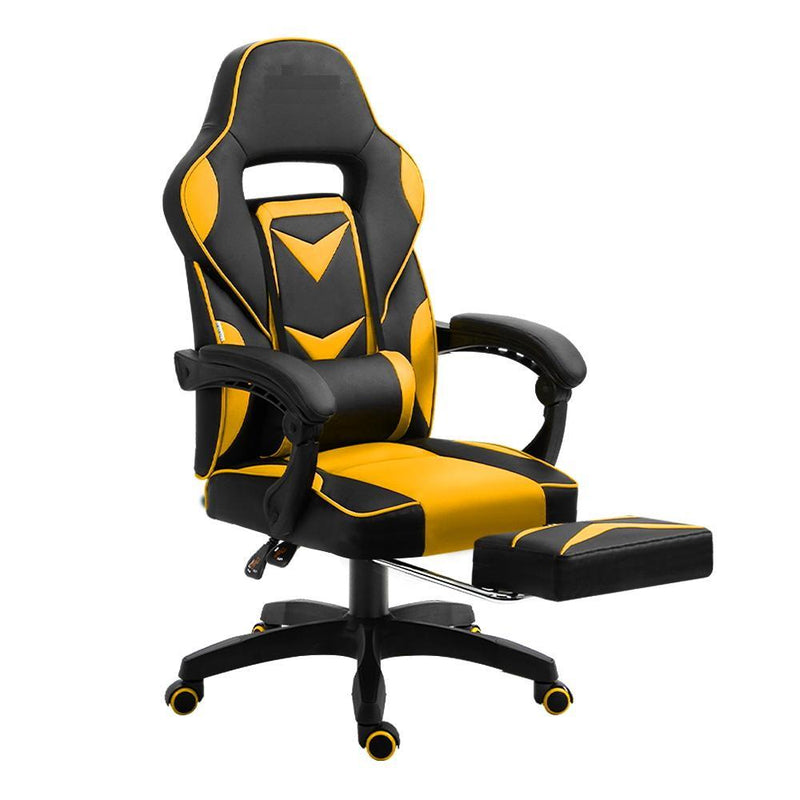 Bostin Life Racer Style Computer Gaming Office Chair - Black And Yellow Furniture >